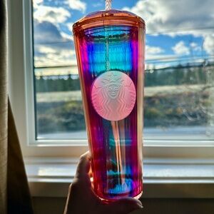 Starbucks Iridescent Rose Gold Dome Tumbler